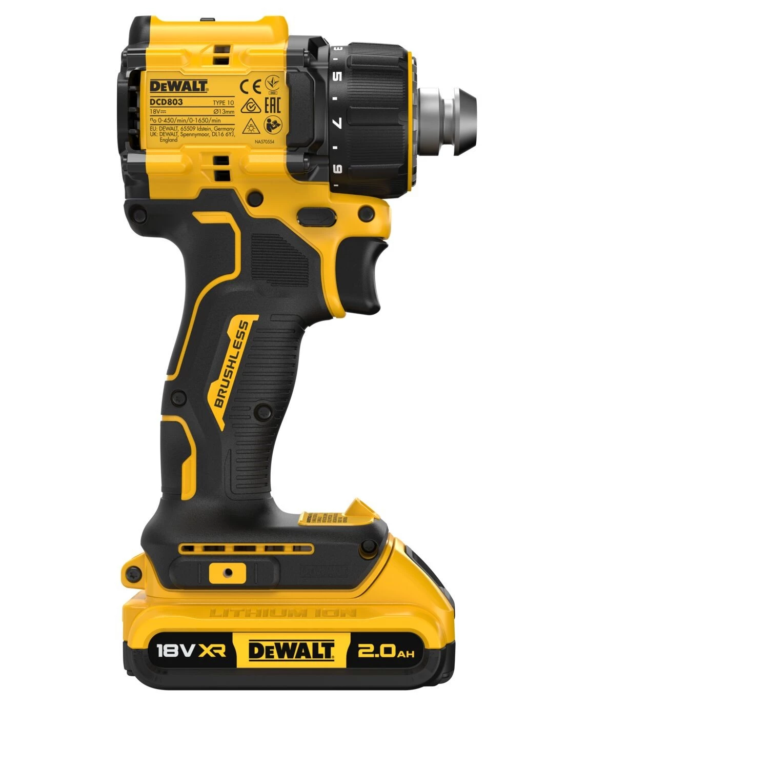 DeWALT DCD803M1T-QW kit visseuse/perceuse sans fil 18 V XR (1 batterie 4,0 Ah + chargeur)-image