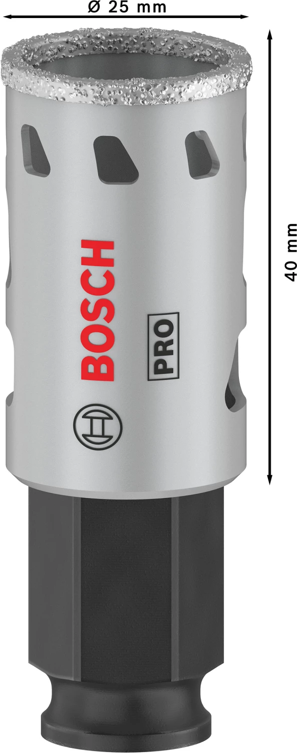 Scie-cloche diamantée pour carrelage Bosch 2608901555 PRO Tile PC Plus - 25 mm-image