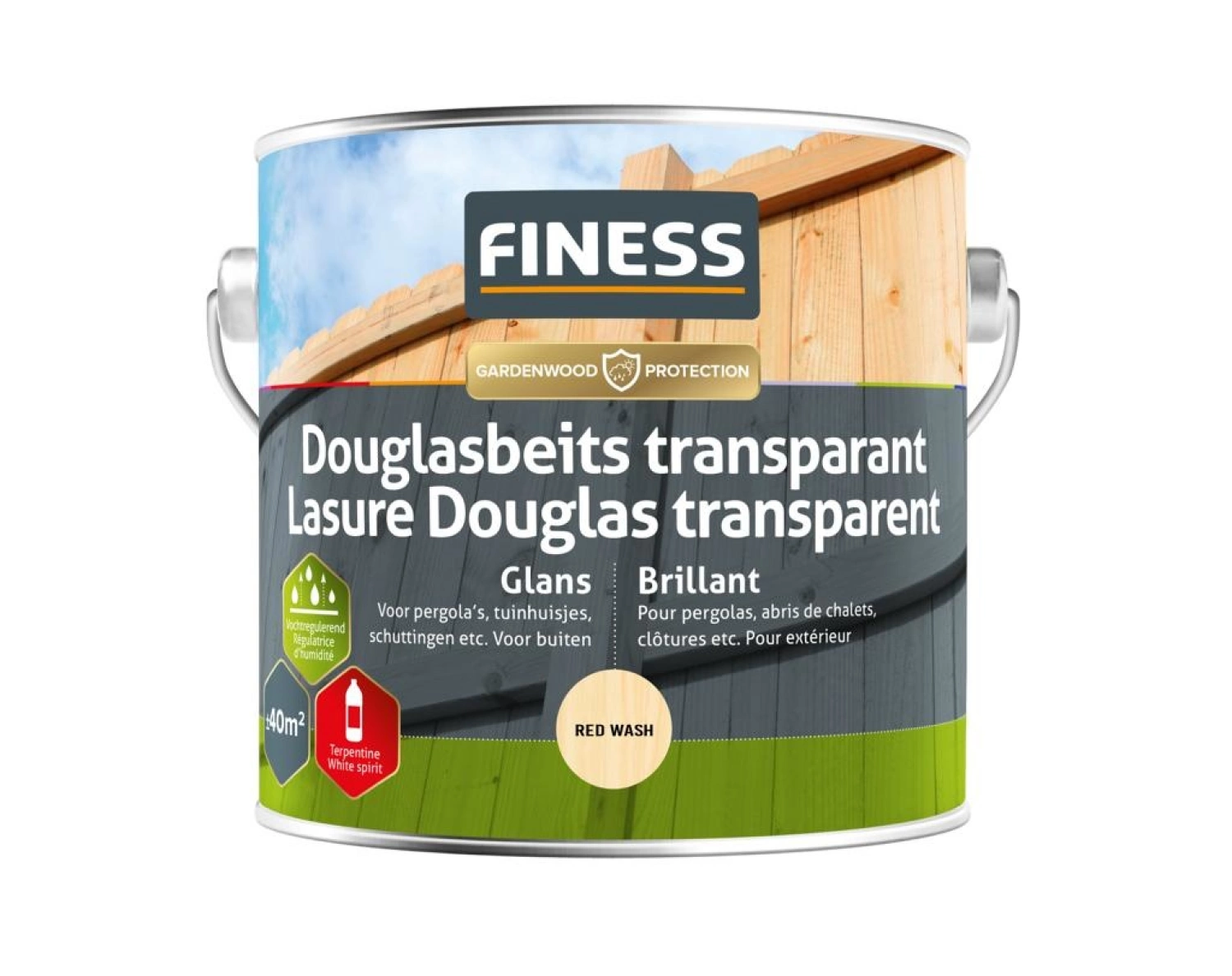 Finess Douglas beits 2538 - Red Wash - 2,5L-image