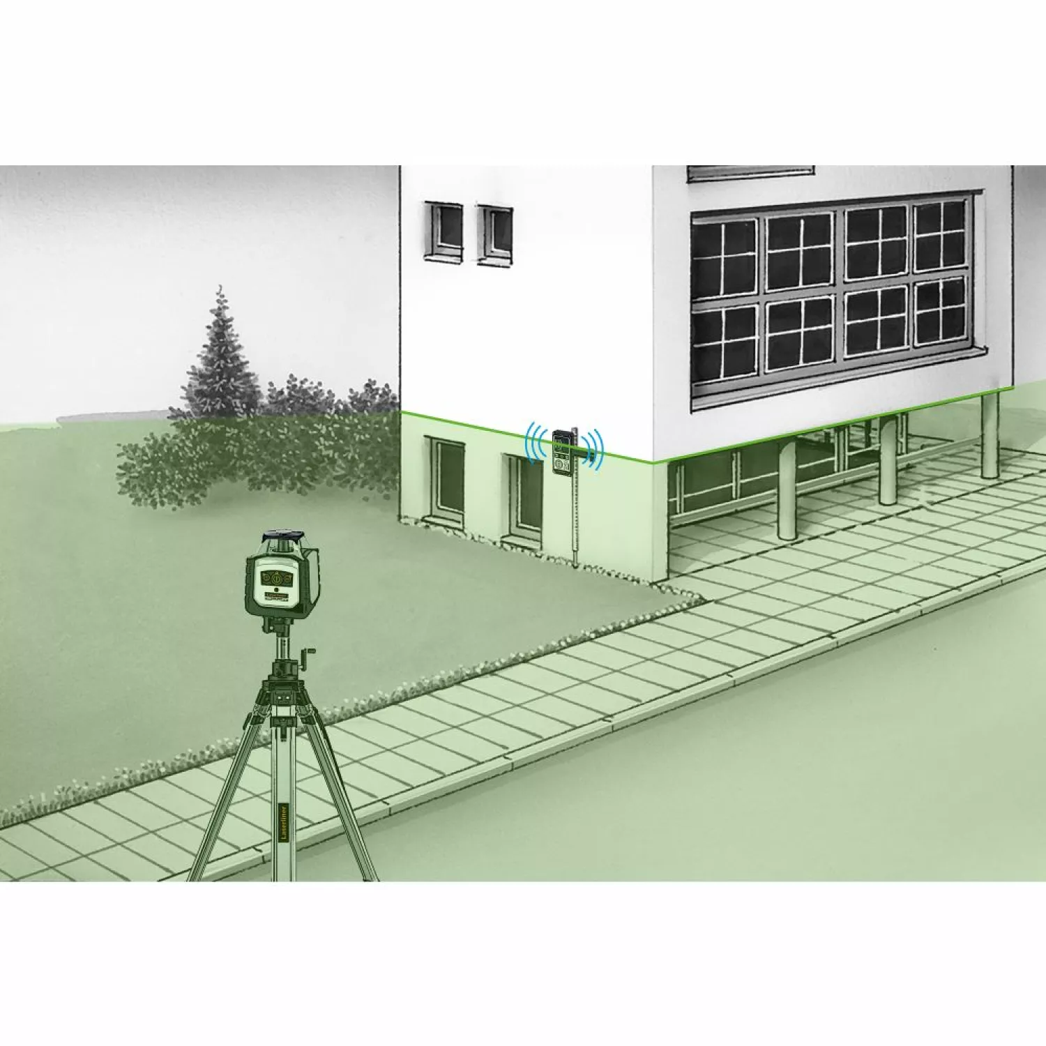 Laserliner 080.35 - Trépied à manivelle robuste avec crémaillère intégrée - 260 cm-image