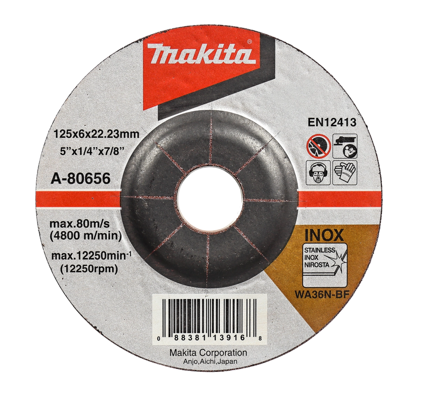 Makita A-80656 Afbraamschijf RVS - 125x6mm-image