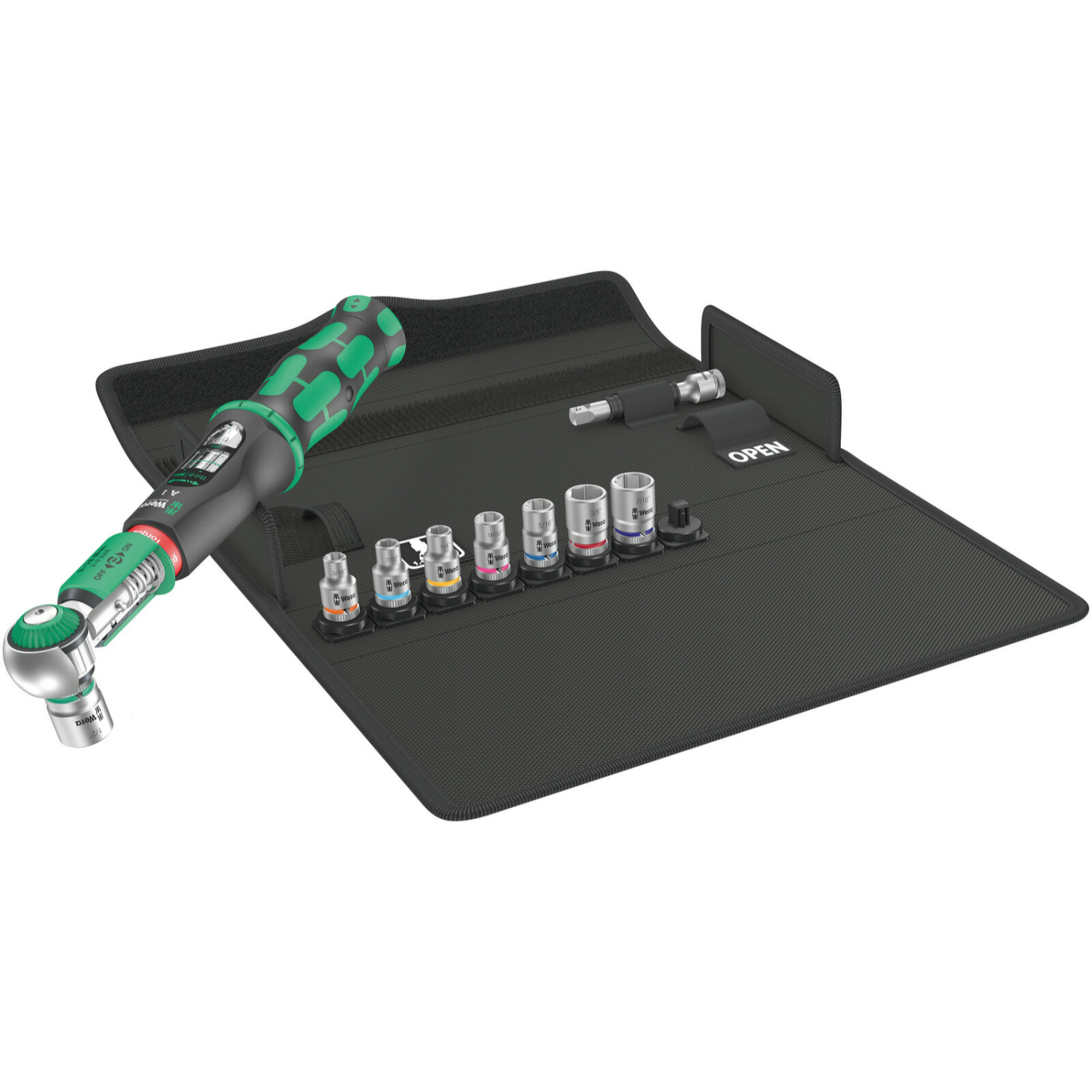 Wera 05075831001 Safe-Torque A 1 Imperial 1 Jeu de clés dynamométriques avec cliquet commutable - 2-12 Nm - 1/4"-image