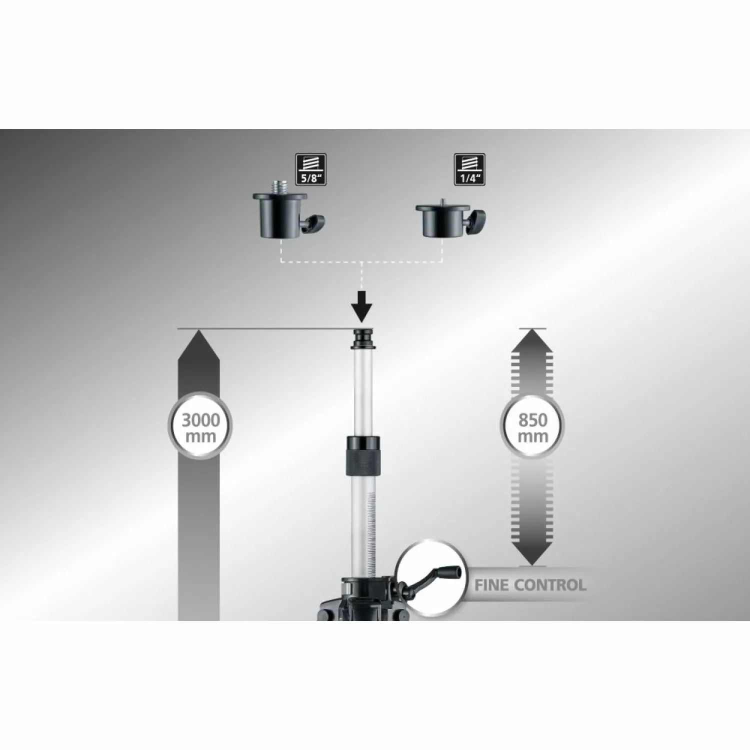 Laserliner VarioStand L Trépied laser - Aluminium - 3100mm-image