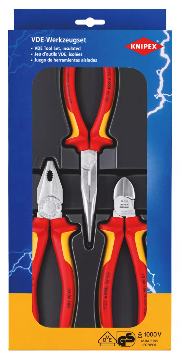 Knipex 00 20 12 3-delige Elektro Tangenset-image