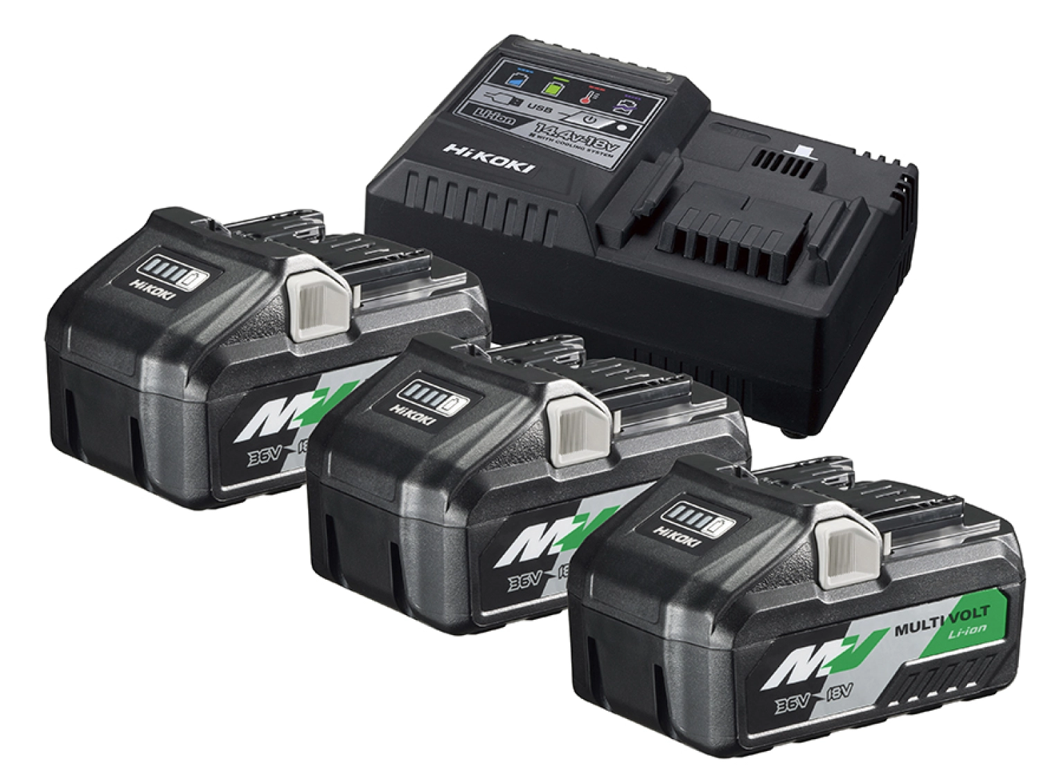 HiKOKI UC18YSL3WB3 Boosterpack Multi-Volt - Set batteries 36V (3 x 8Ah) - incl chargeur UC18YSL3-image