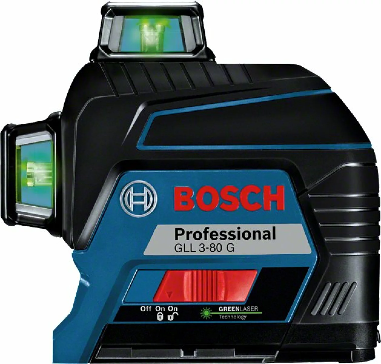 Bosch 0601063Y00 - Laser ligne GLL 3-80 G, pochette de protection, mire rouge, 4x batteries AA, coffre-image