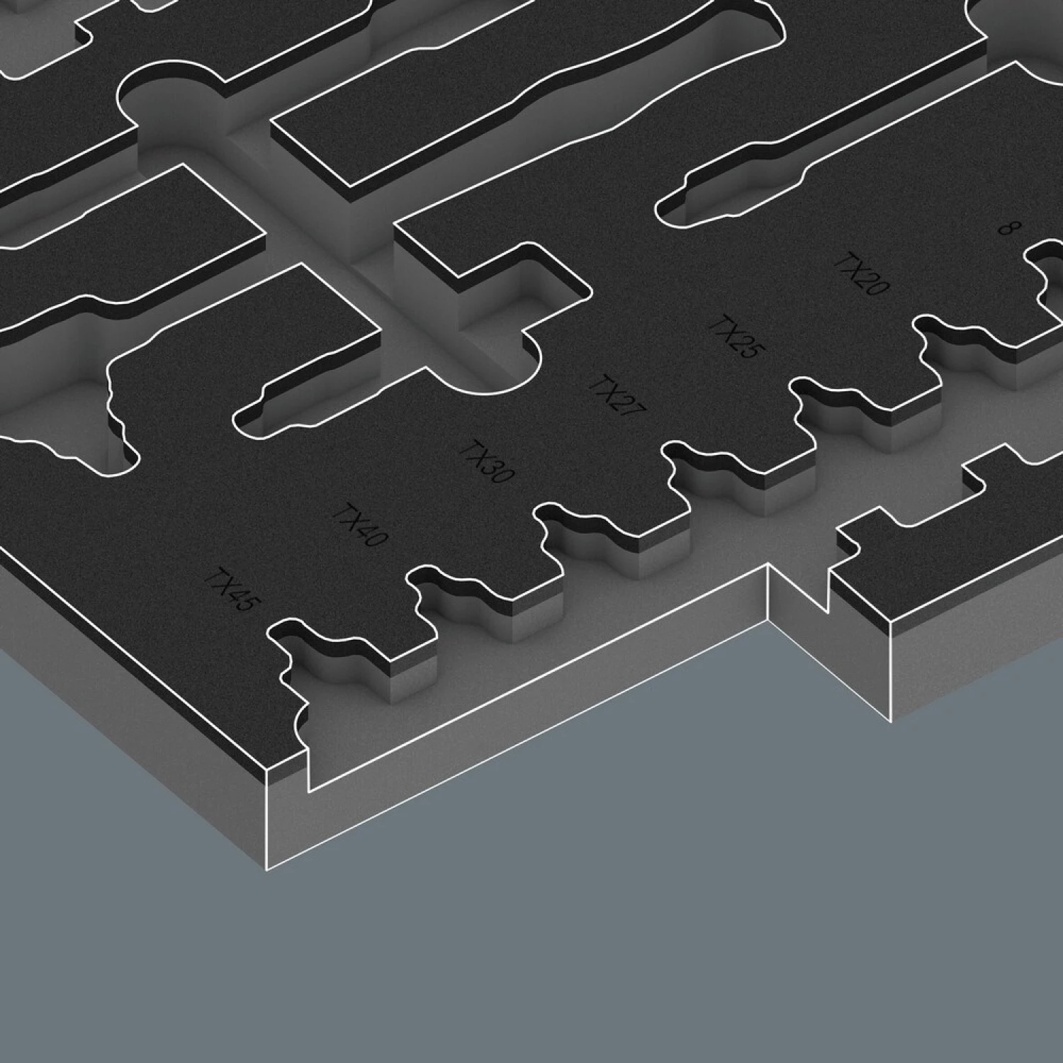 Wera 05150116001 28 pièces 9726 8007 B VDE Zyklop VDE Jeu de clés à cliquet et douilles dans un insert en mousse - 3/8"-image