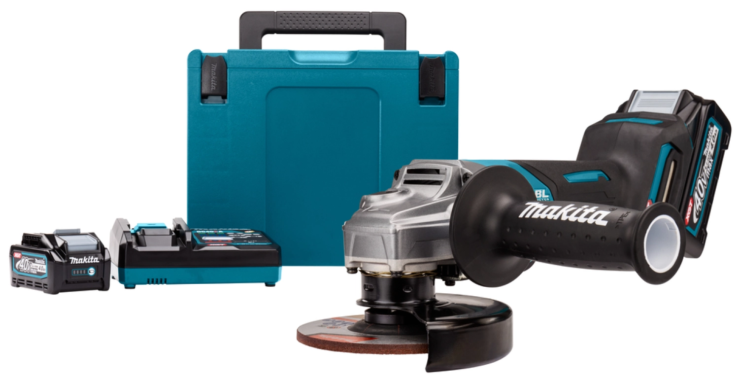 Makita GA013GM201 Meuleuse d'angle sans-fil - XGT 40V max Li-ion - 2 batteries 4,0 ah - Mbox - 125 mm-image