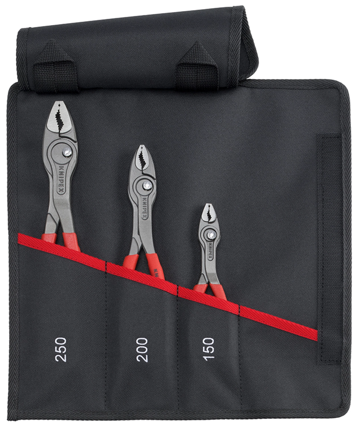 Knipex 00 19 61 V01 3-delige TwinGrip voorgrijp tangenset in etui - 150/200/250mm-image