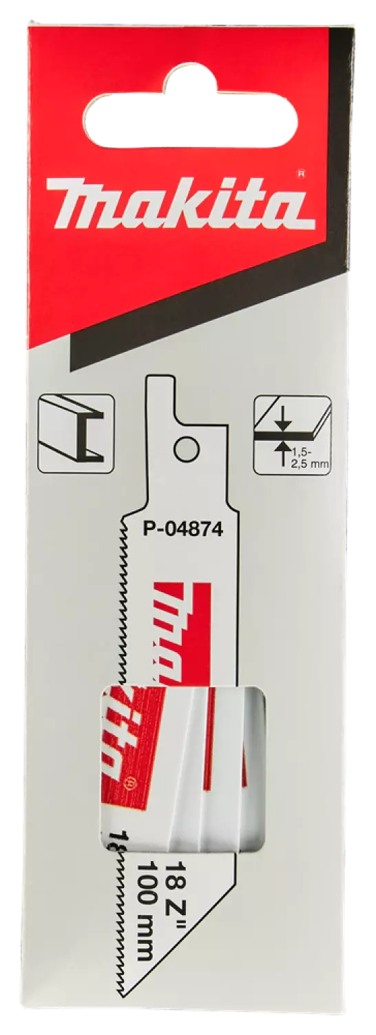 Makita P-04874 Reciprozaagblad - 100 x 1,4mm - RVS/Metaal (5st)-image