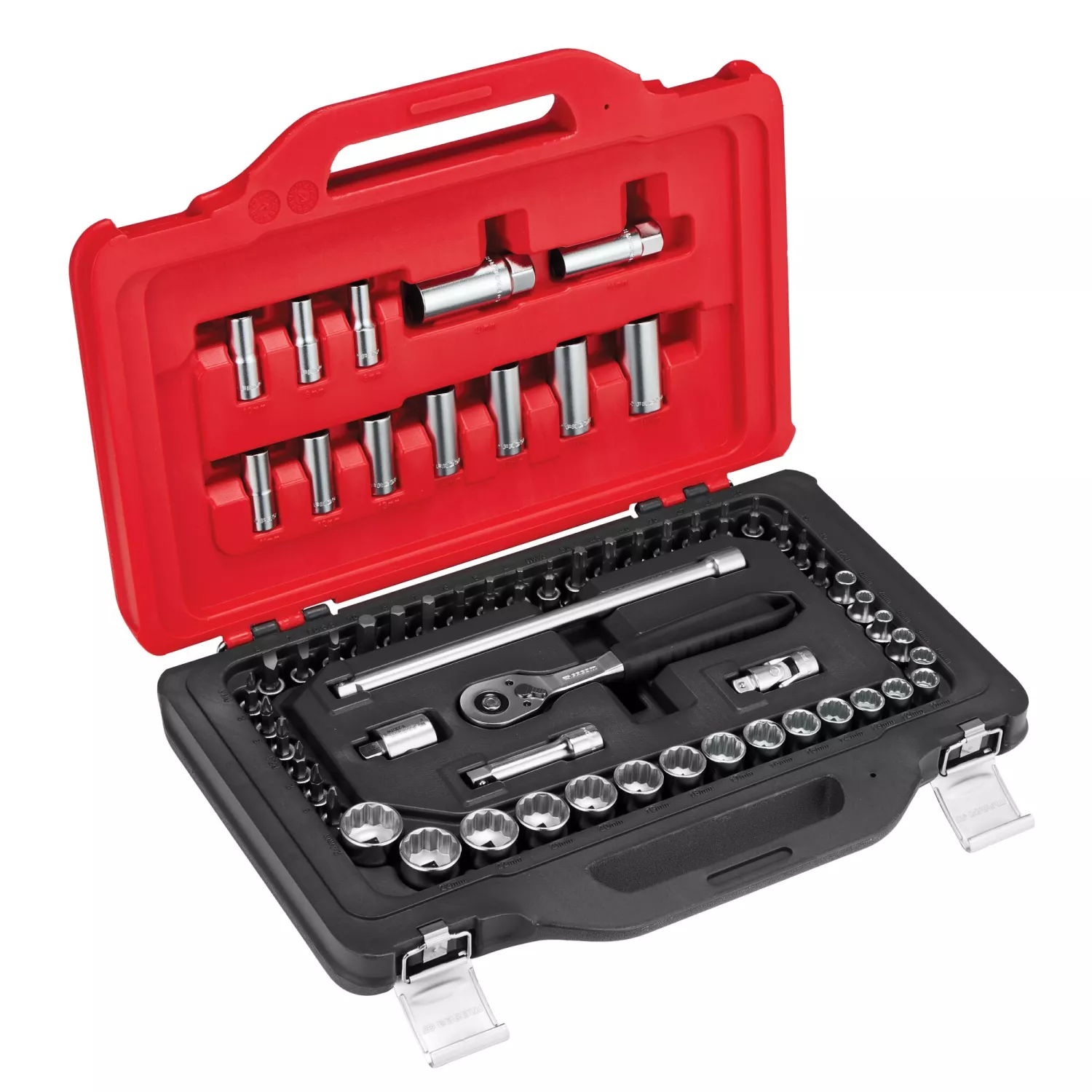 Facom JL.151-EP62PB 62-delige Ratel- en doppenset in Twin Box koffer - 3/8"