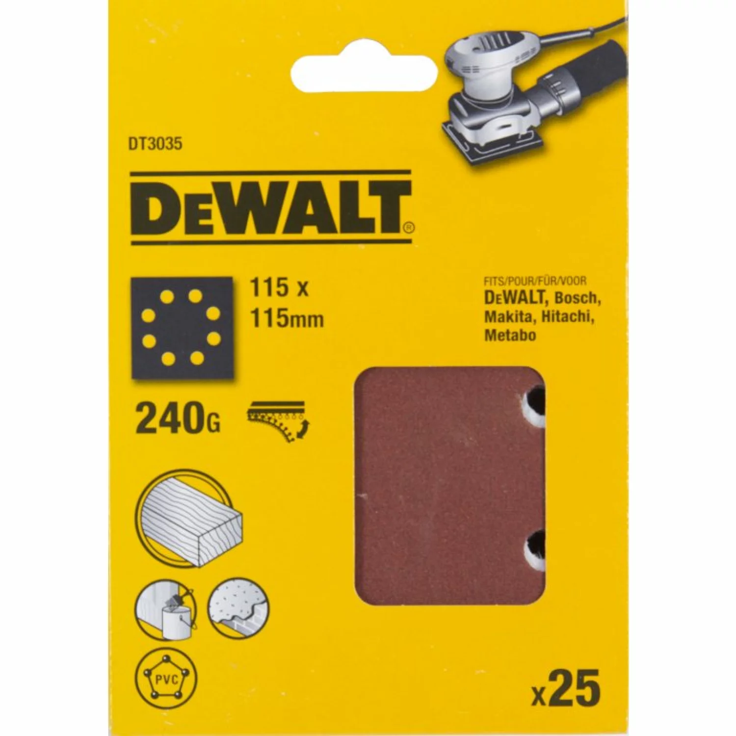DeWALT Schuurpapaier 1/4 115x141