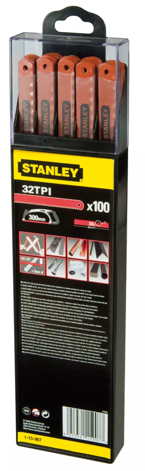 Stanley 1-15-907 - Lame de Scie à Métaux 300mm - 32T/inch (doos 100)-image