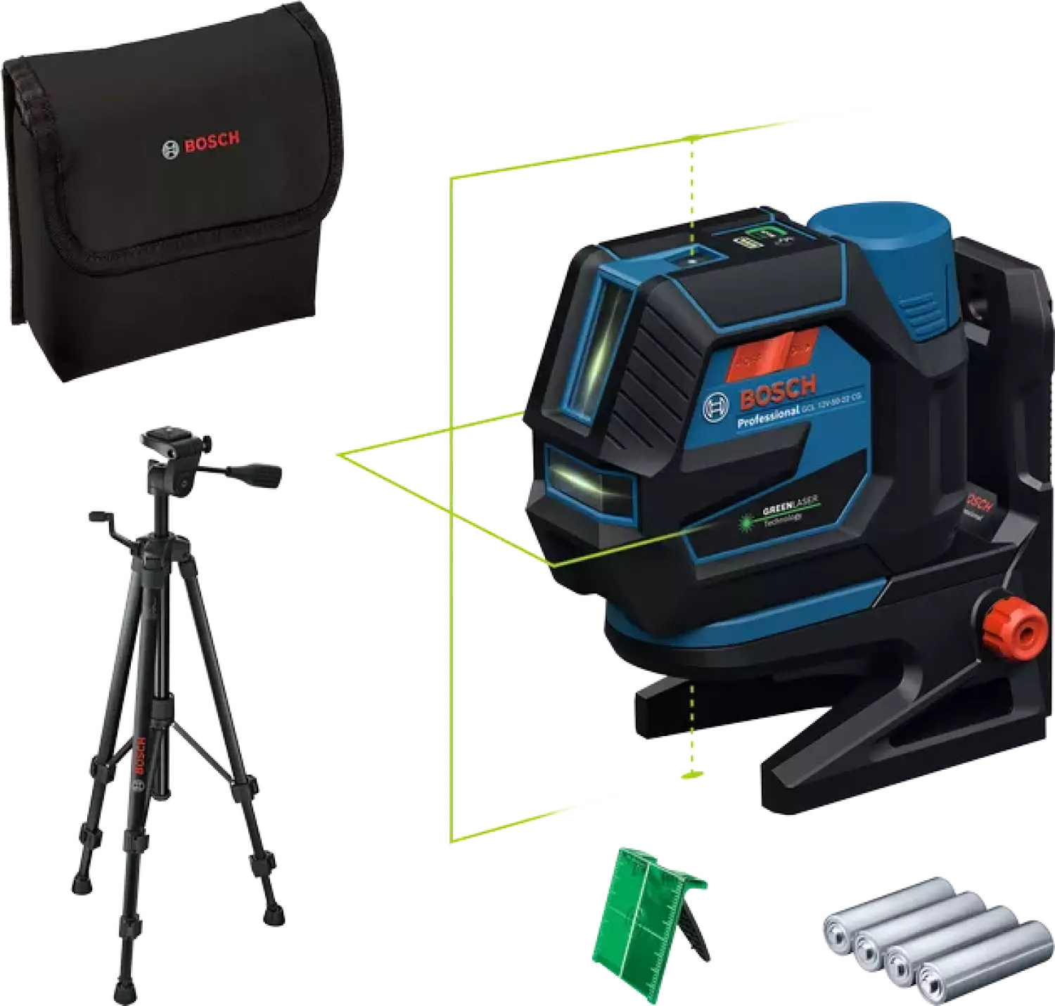Bosch GCL 12V-50-22 CG 12V accu Kruislijnlaser in tas + statief (inclusief batterijen)-image