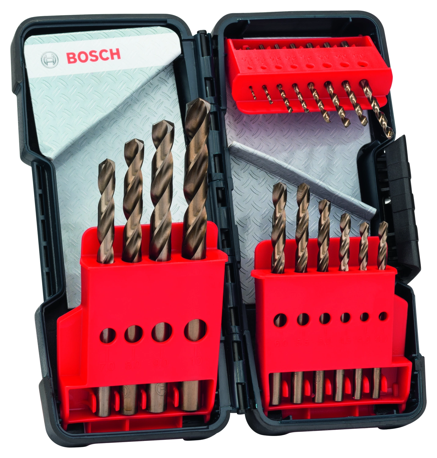 Bosch 2607017047 PRO Jeu de 18 forets hélicoïdaux HSS-Co - acier inoxydable-image