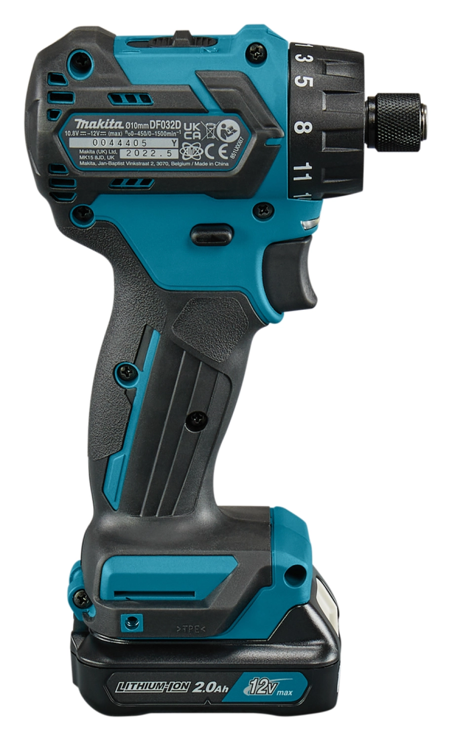 Perceuse visseuse sans-fil Makita DF032DSAJ - 10,8V Li-ion coulissante - 2 batteries 2,0 ah - MAKPAC - Brushless - 35 Nm-image