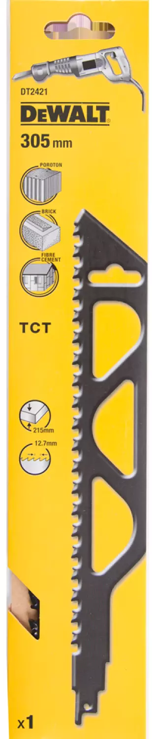 DeWALT DT2421 Lame scie sabre - 305 x 12,7 mm - Béton cellulaire/Brique/Ciment-image