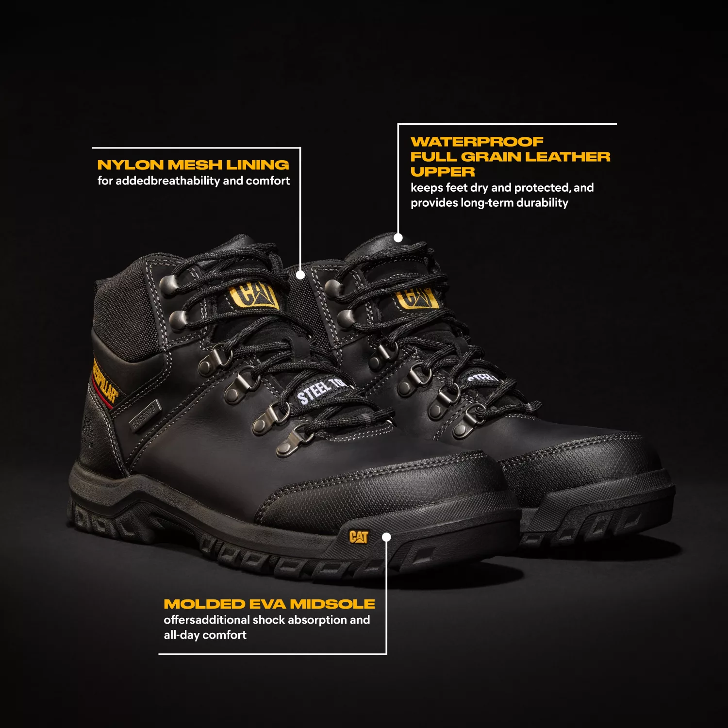Caterpillar Framework Chaussure de sécurité S3 Black - Taille 43 - UK 9-image