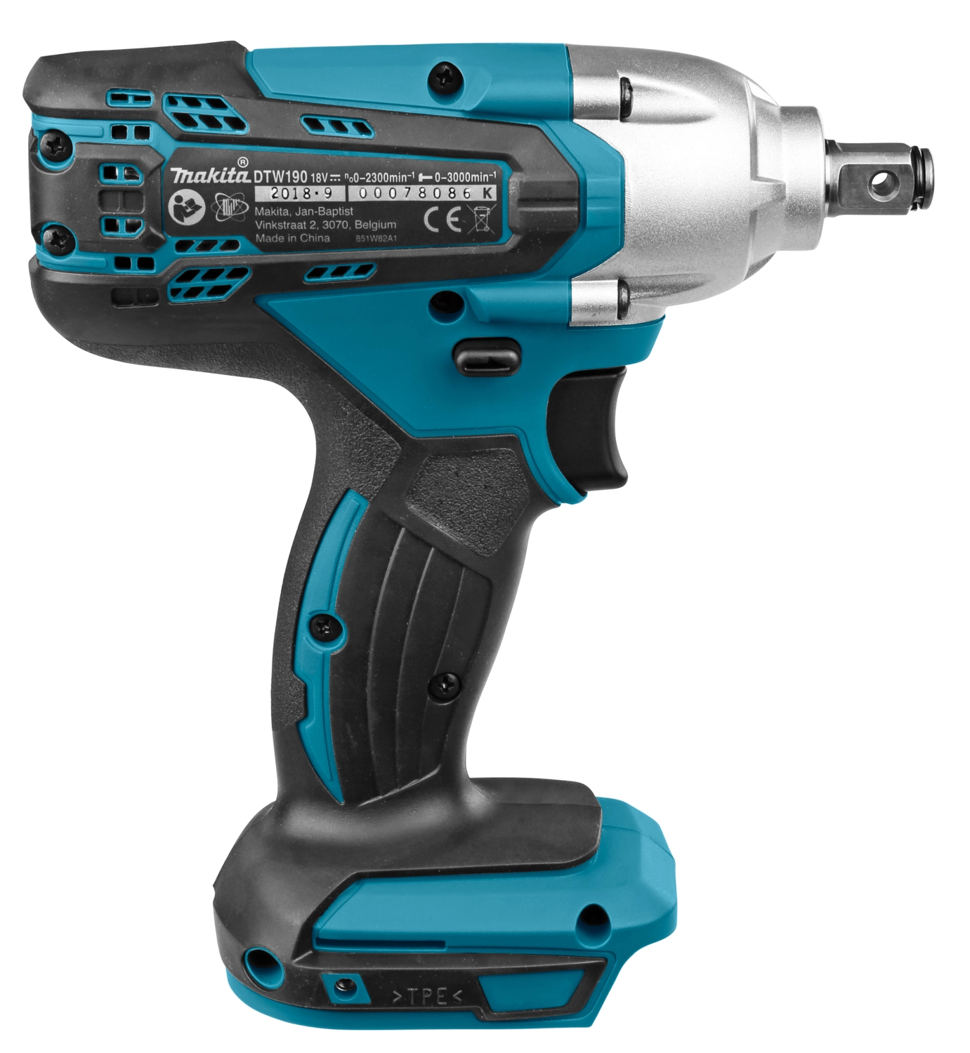 Makita DTW190Z Boulonneuse à chocs sans-fil - 18V Li-ion - 190 Nm - 1/2" - Machine seule-image