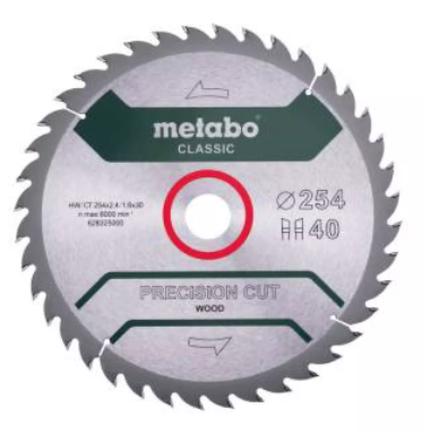 Metabo 628325000 Cirkelzaagblad PrecisionCutClassic 254x30, 40 WZ 20°-image