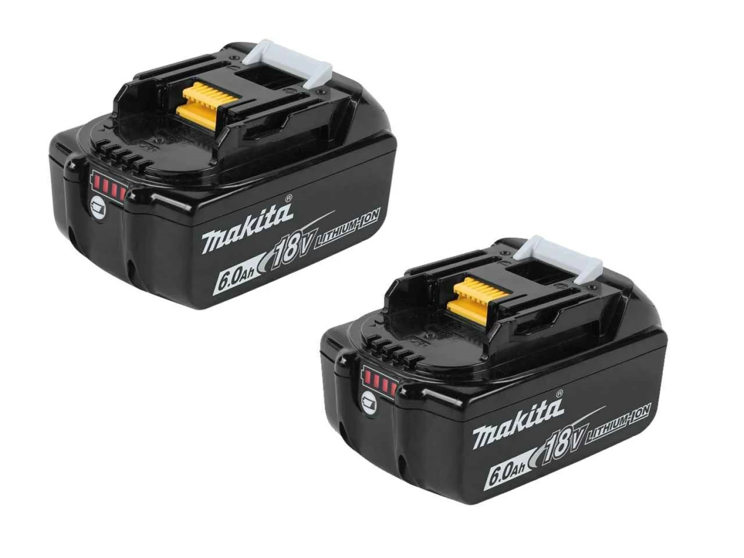 Makita BL1860B - Pack de batteries Li-ion 18V - 6,0 Ah (2 pièces)-image