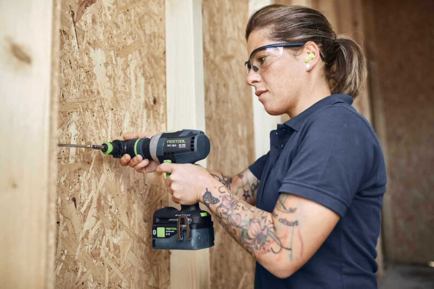 Festool TPC 18/4 I-Basic QUADRIVE Perceuse à percussion sans fil 18 V Li-Ion dans Systainer - avec batterie 5,2 Ah-image