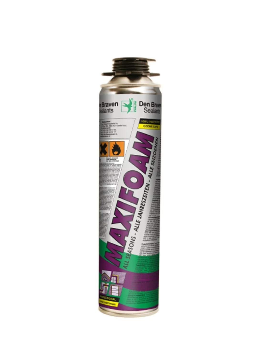 Zwaluw Den Braven 31054811 Maxi-Gunfoam Mousse PUR - Jaune - 870 ml