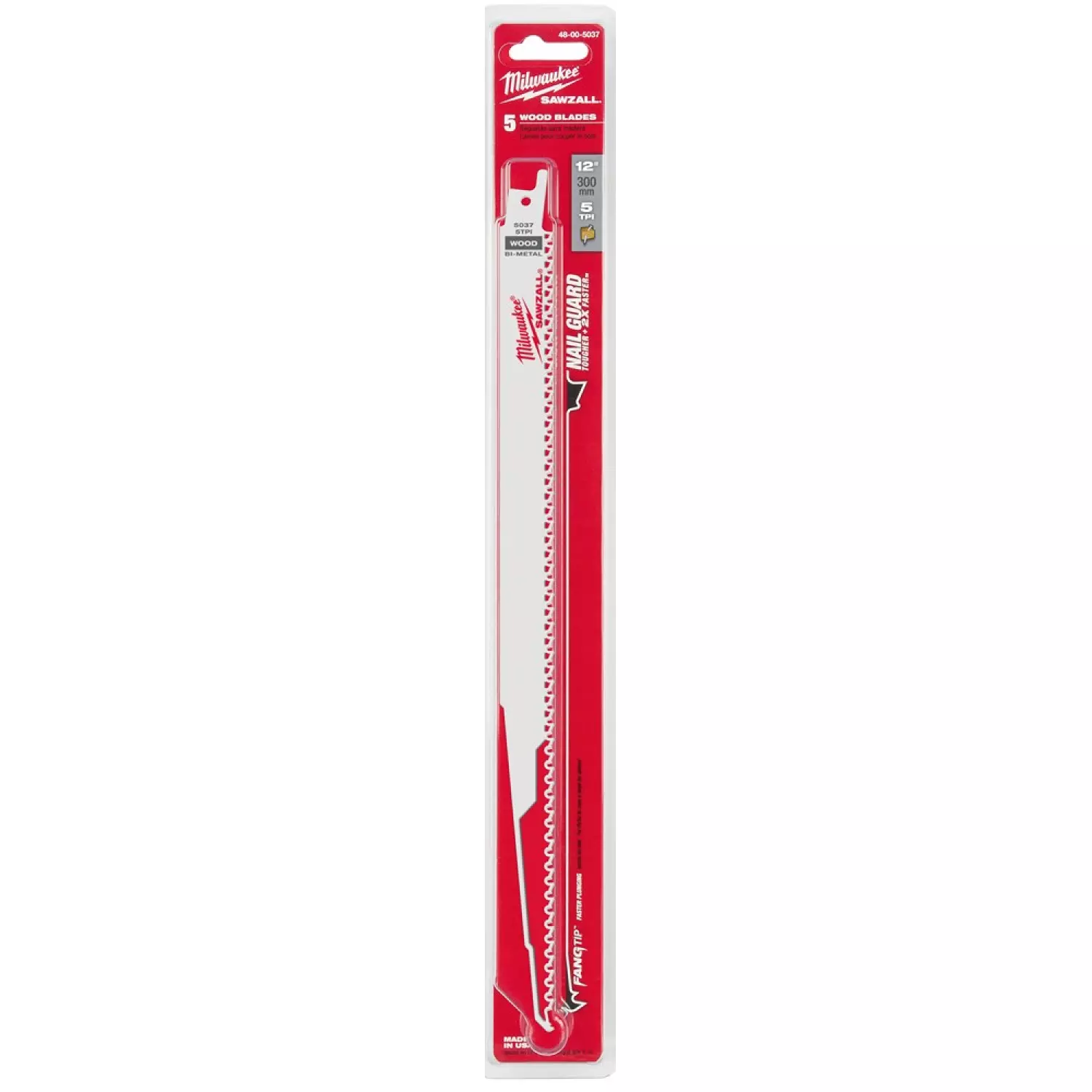 Milwaukee 48005037 Lame de scie sabre 150 / 4,2 mm (5 pièces) - 300mm - S1411DF-image