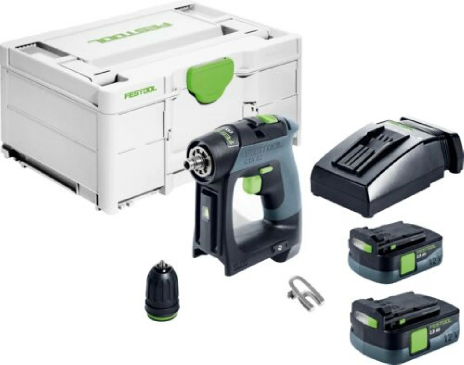 Festool CXS 12 2,5-Plus 12V Li-ion Accu-schroefboormachine set (2x 2.5Ah accu) in Systainer-image