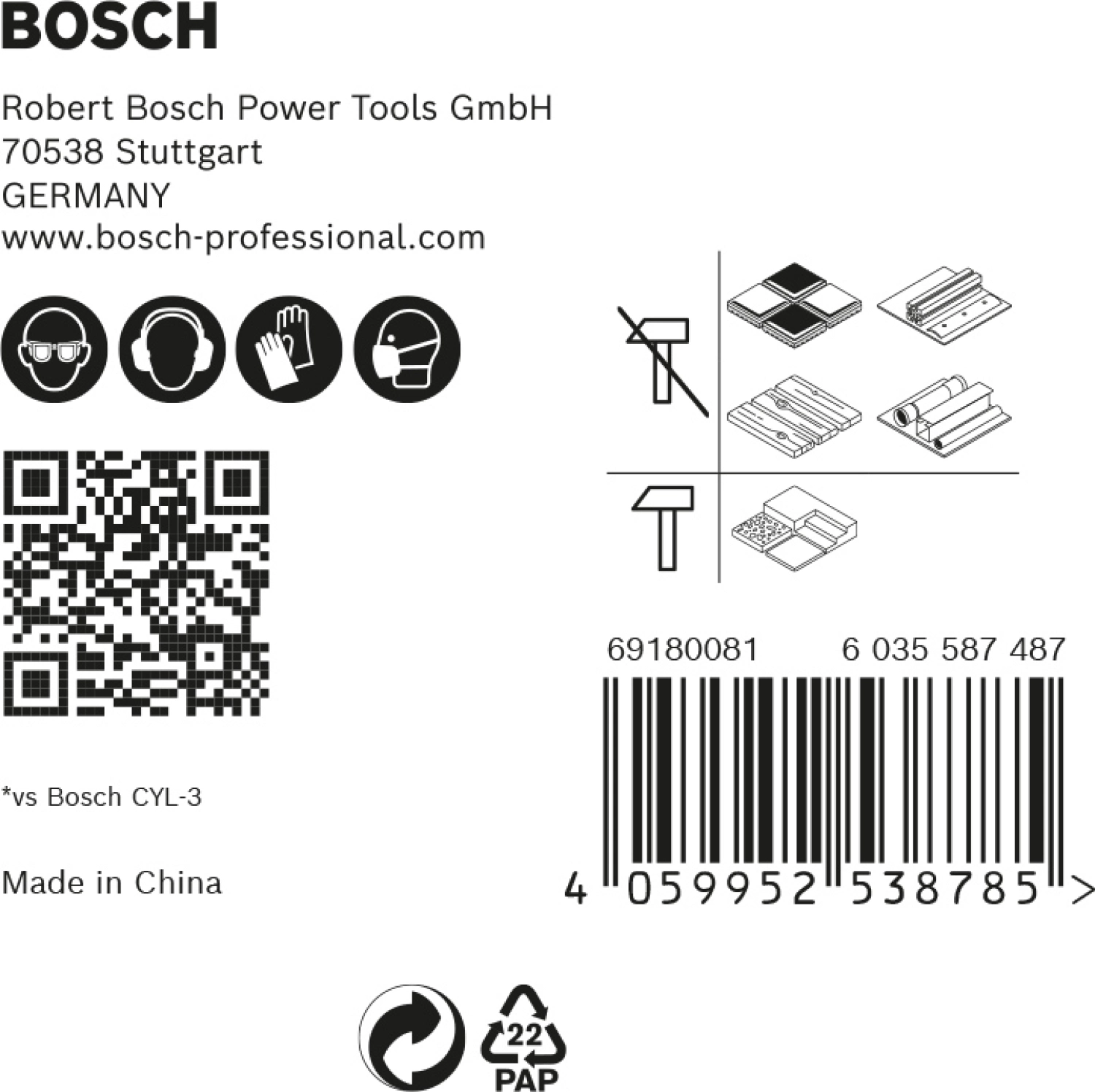 Bosch EXPERT 2608900585 - EXPERT Set 5 pièces foret polyvalent HEX-9 Multi Construction, 4; 5; 6; 6; 8 mm-image