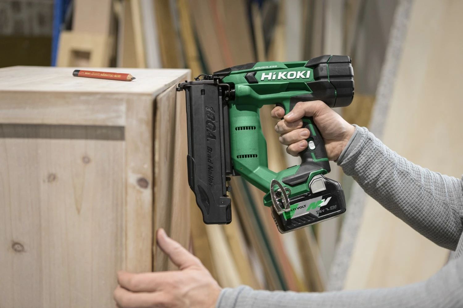 HiKOKI NT1850DA W6Z Accu spijkerapparaat - 18V - BL - 18 Gauge - MV - in HSC IV-image