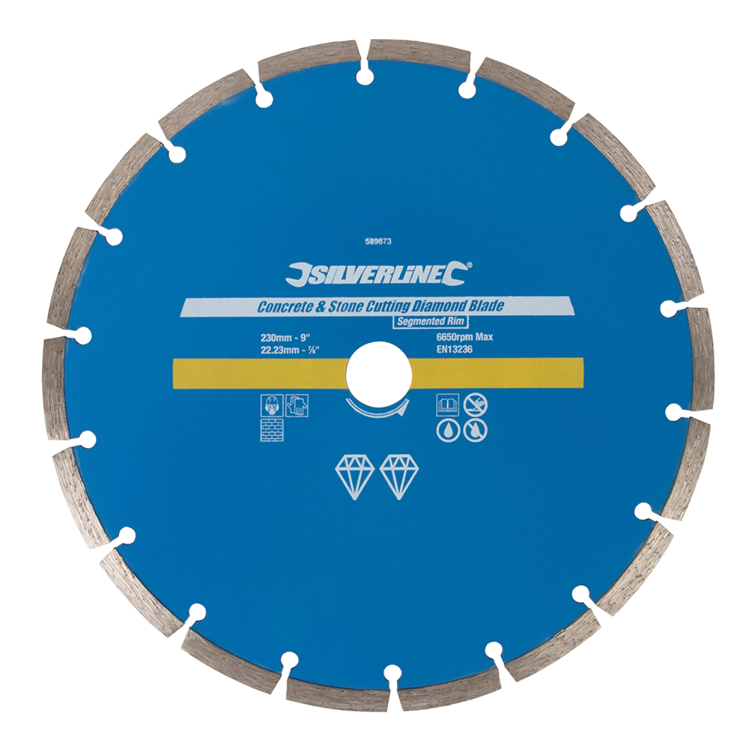 Silverline 589673 Diamantzaagblad - 230 x 22,23 mm - Beton/Steen-image