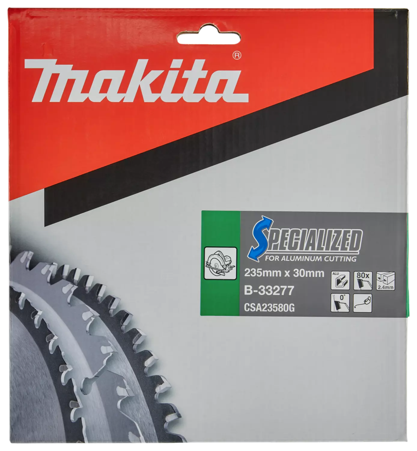 Makita B-33277 Lame de scie circulaire Aluminium - 235x30x2,4 80T-image