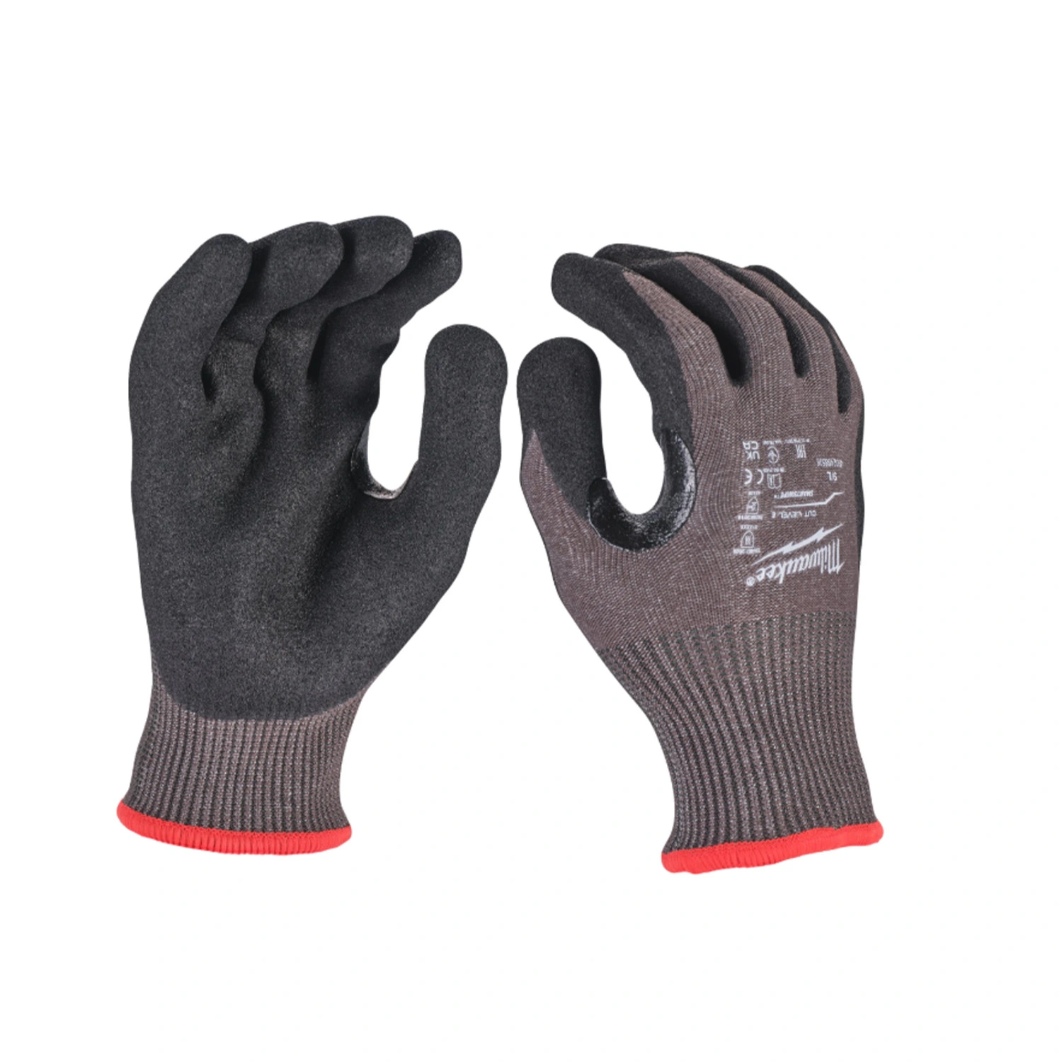 Milwaukee Gants de travail enduits - classe de protection contre les coupures 5/E - 7/S - 1 paire