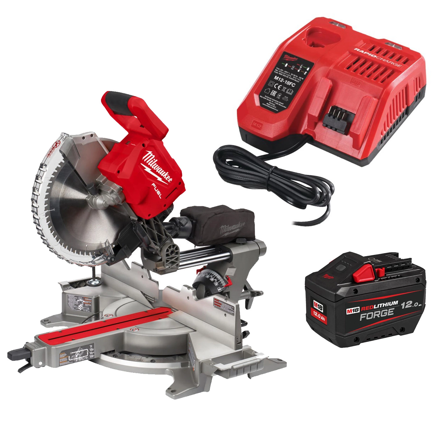 Milwaukee M18 FMS305-121 18V Li-Ion accu Afkortzaagmachine set (1x 12.0Ah forge accu) - 305 x 30mm-image