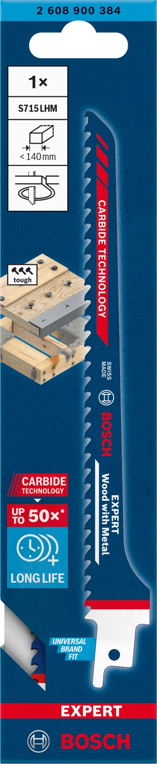 Bosch EXPERT S715LHM reciprozaagblad - 140mm - hout/metaal-image