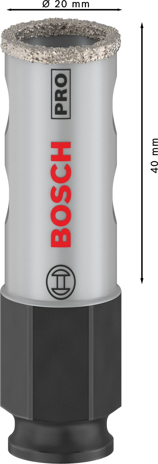 Bosch 2608901552 PRO Tile PC Plus Scie cloche diamantée pour carrelage - 19 mm-image