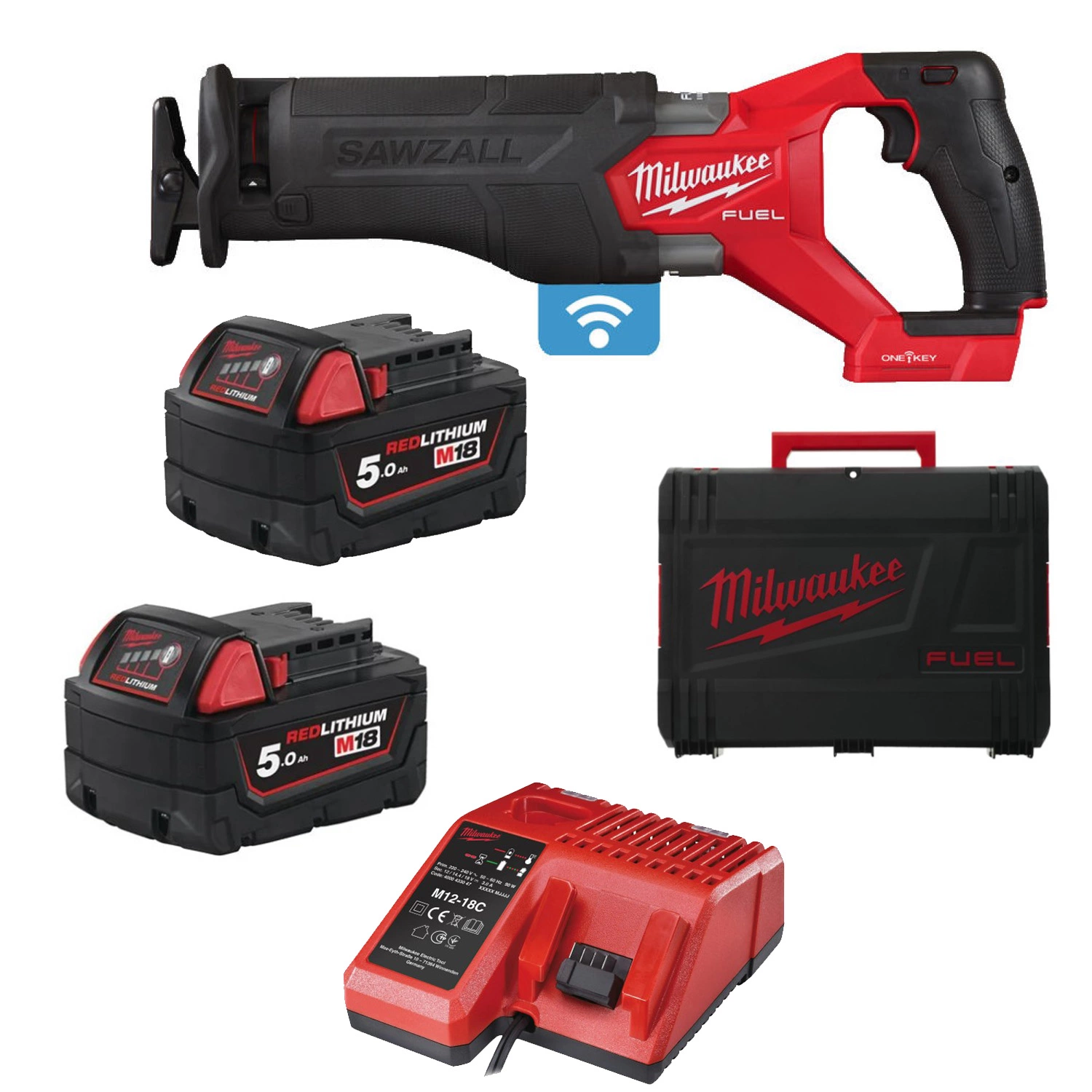 Milwaukee M18 ONEFSZ-502X Li-Ion accu Reciprozaag set (One-Key)-image
