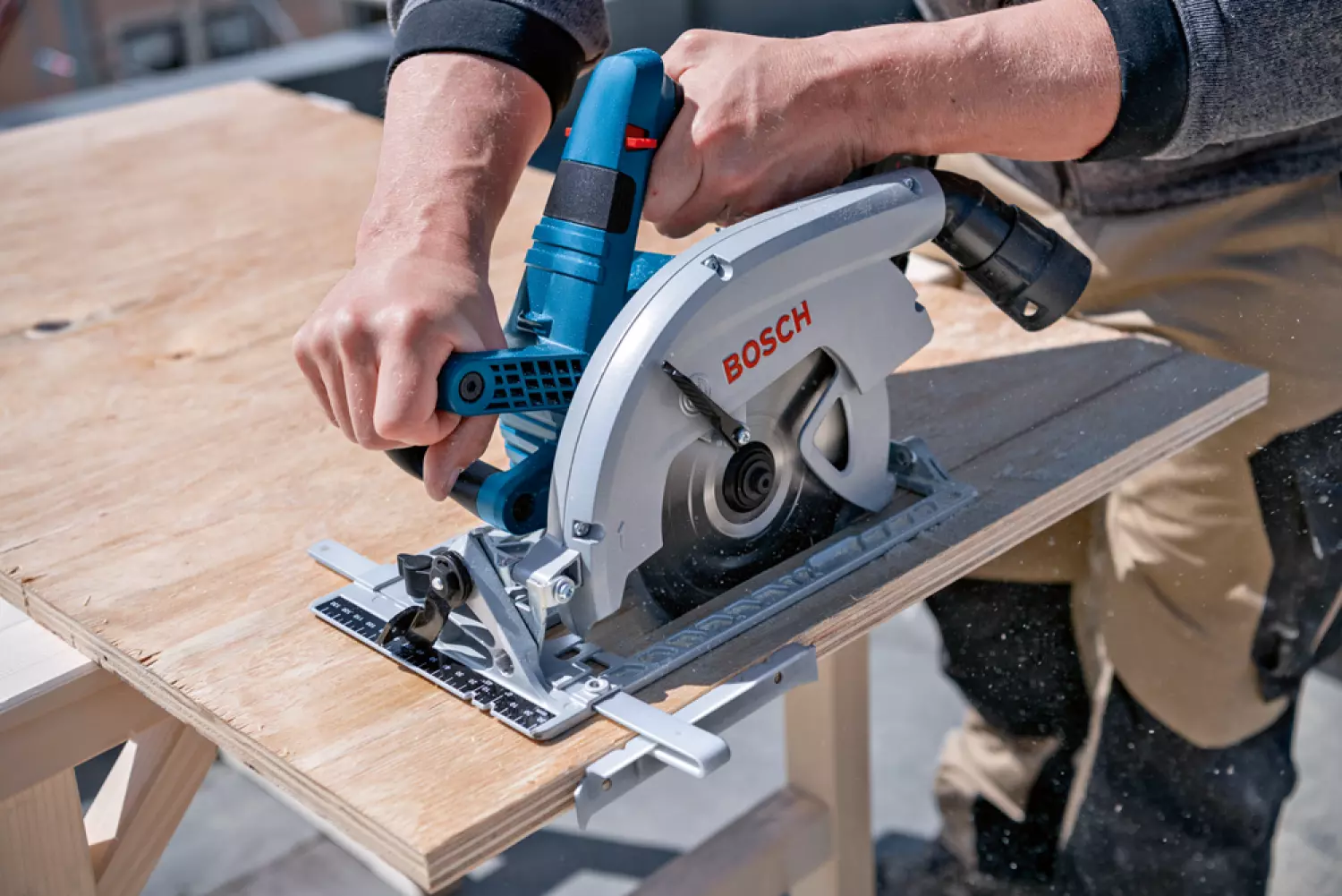 Bosch GKS 18V-70 L 18V Li-ion accu BiTurbo cirkelzaag set (2x 5.5Ah)- 190mm - koolborstelloos - 06016B9002-image