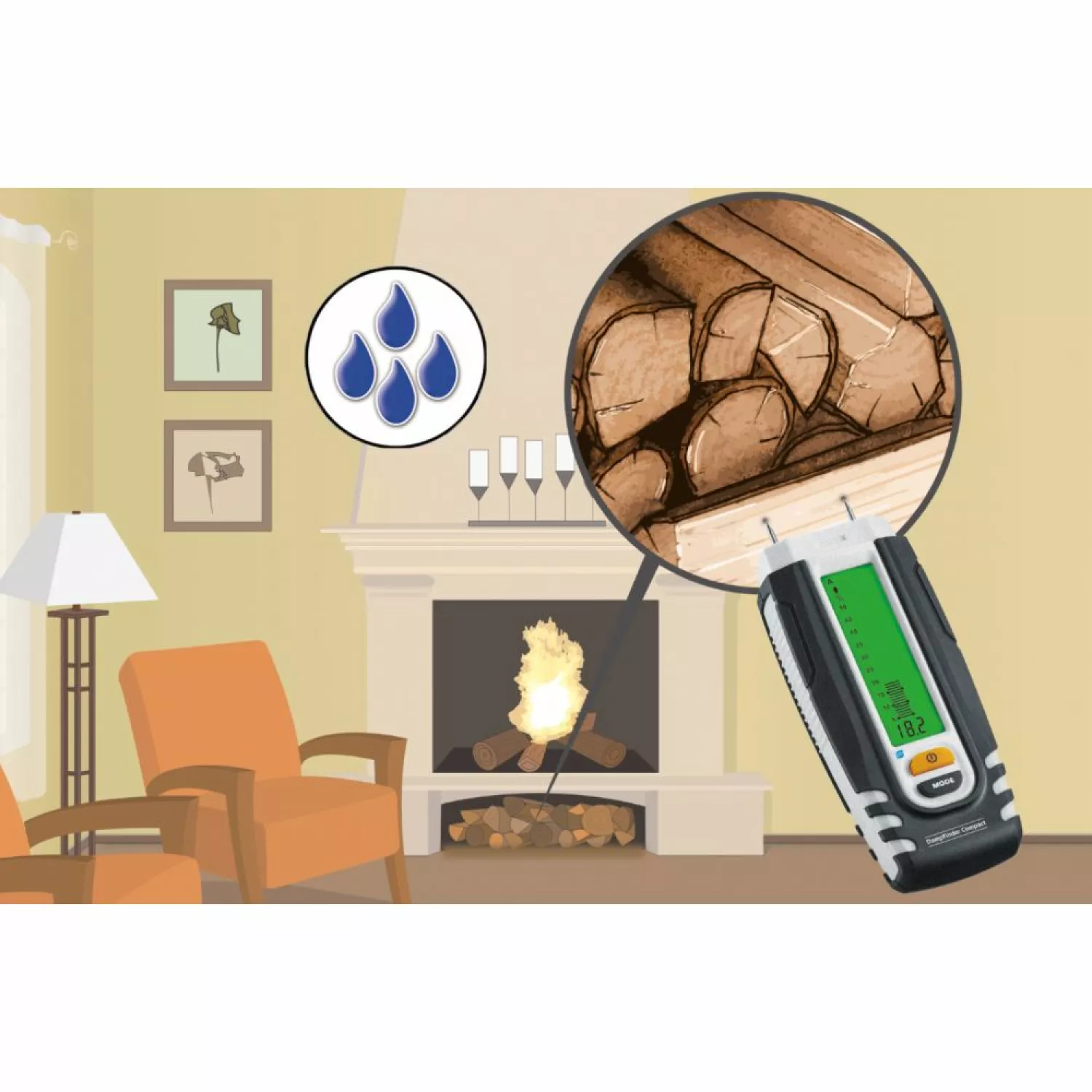 Laserliner 082.017A - Instrument de mesure de l'humidité des matériaux-image