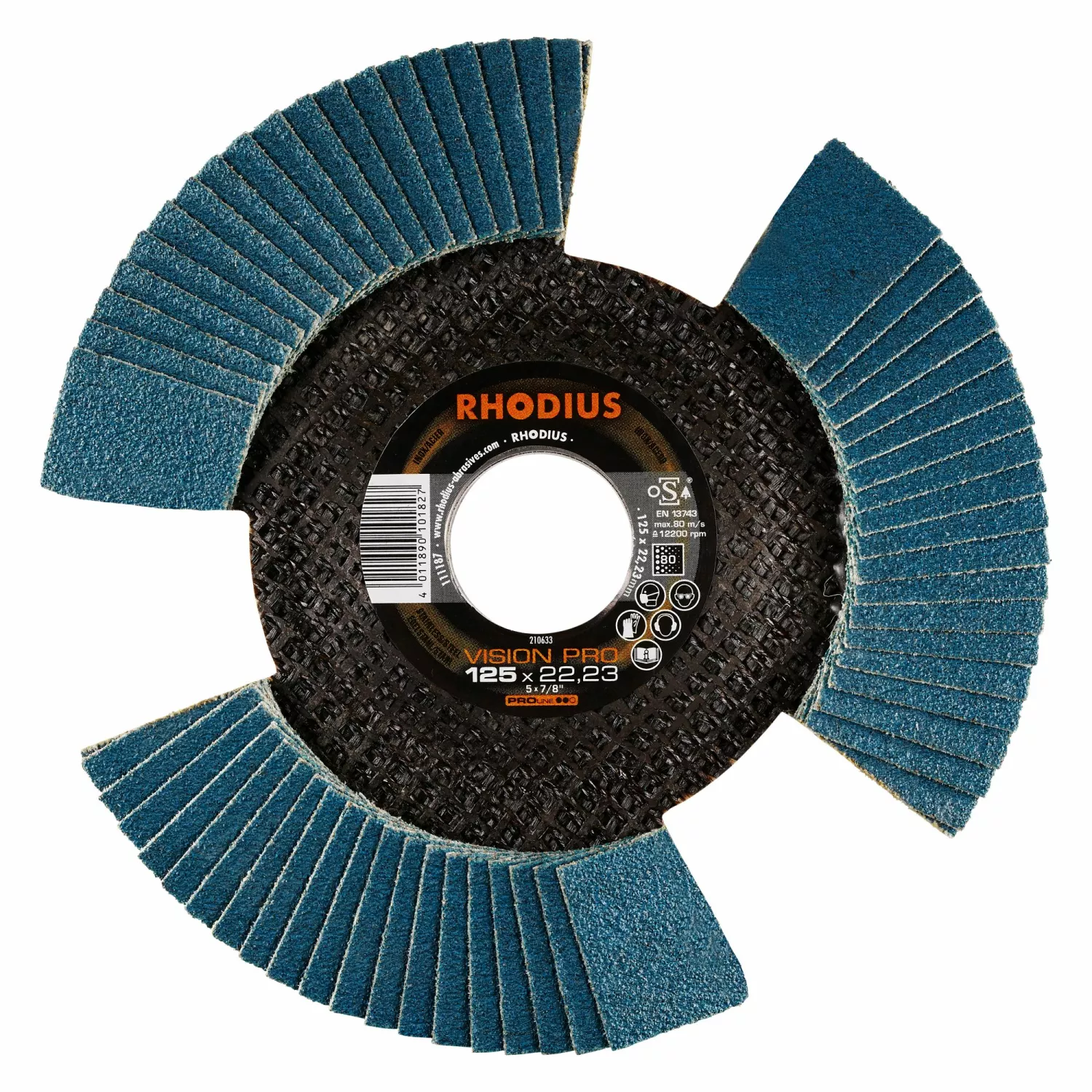 Rhodius 210633 Vision Pro PROline ll Disque à lamelles 125x22,23 (10 pcs) K80-image