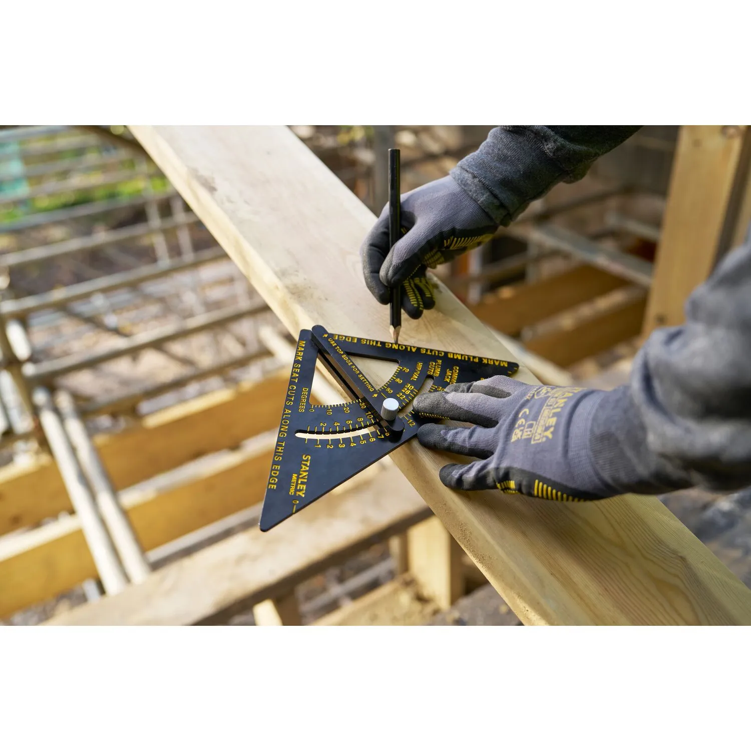 Stanley STHT46056-0 Meetdriehoek - 18cm - Verstelbaar