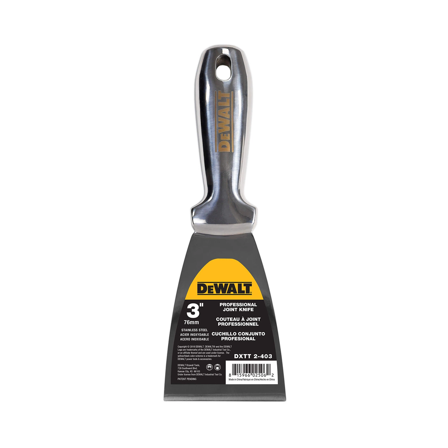 DeWalt Plamuurmes RVS Gelast Handvat-image