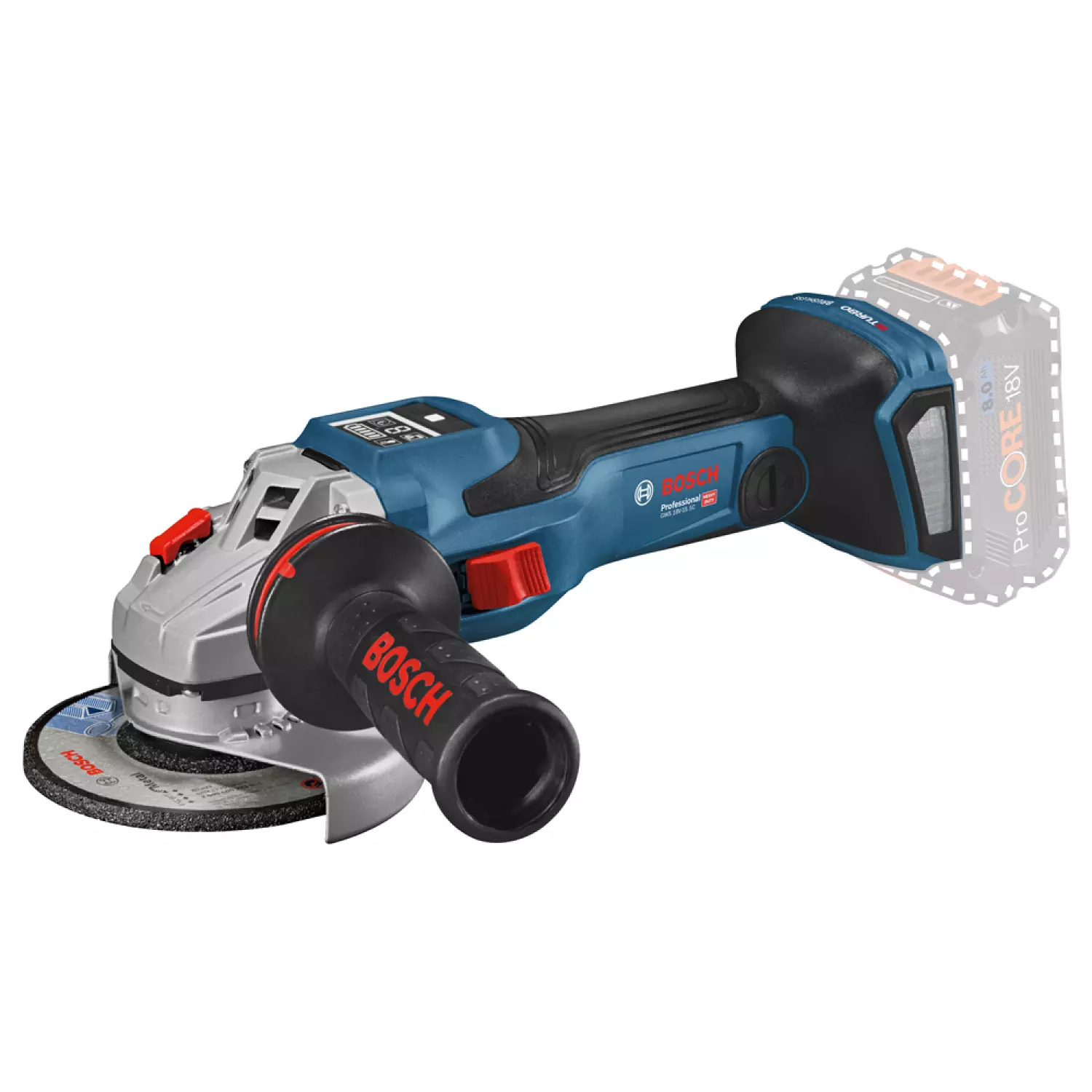 Bosch GWS 18V-15 SC 18V Li-ion accu BiTurbo haakse slijper body in L-Boxx - 125mm - koolborstelloos-image