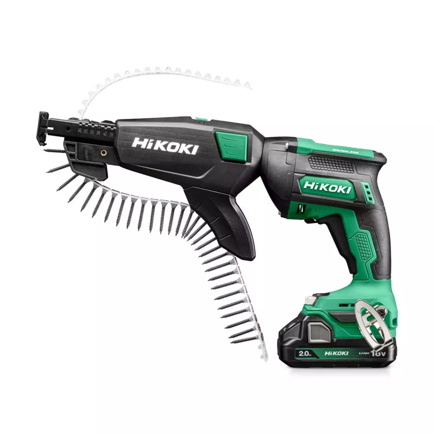 HiKOKI W18DAWBZ 18V Set de tournevis à batterie (2x 2.0Ah accu) en HSC III avec visseuse automatique-image