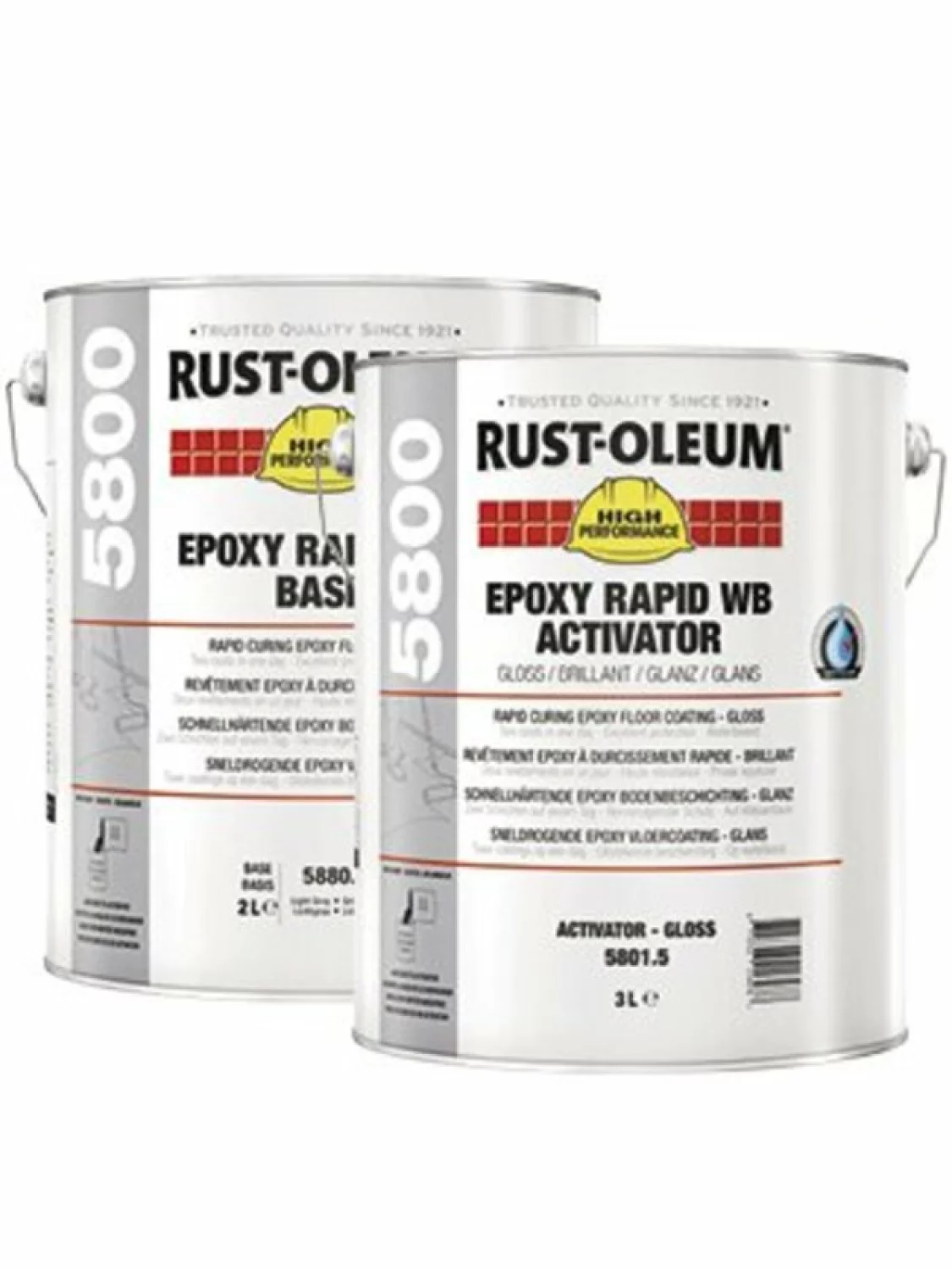 Rust-Oleum 5800 Epoxy Rapid WB mat - Ral 7001 staalgrijs - 5L-image