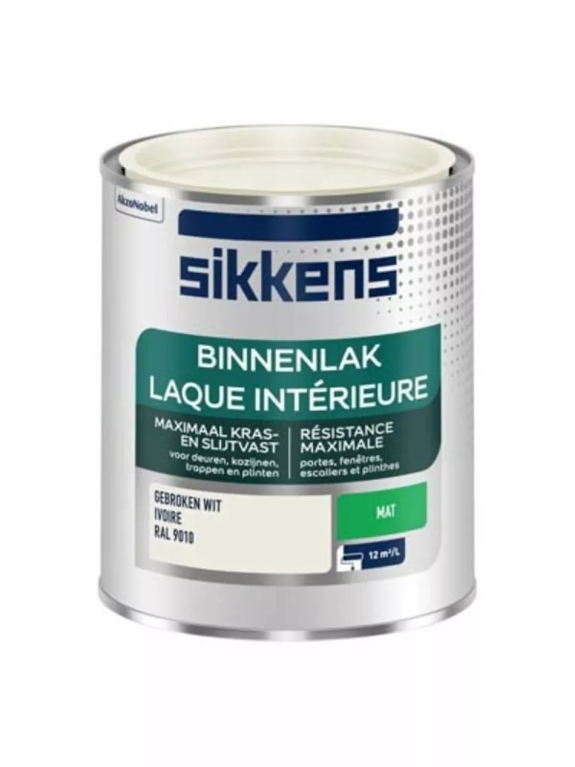 Sikkens Binnenlak Mat - ral 9010 - 0,75L-image