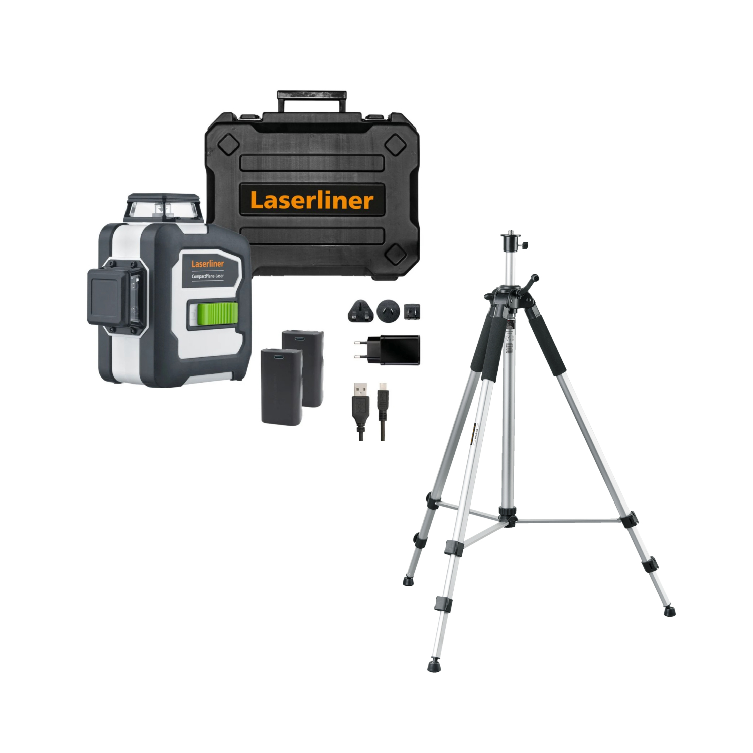 Laserliner 036.295A CompactPlane-Laser 3G Pro - Groen - 30 m + VarioStand L Laserstatief-image