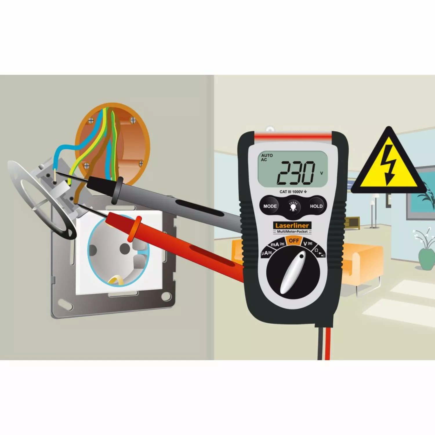 Laserliner MultiMeter-Pocket Digitale multimeter - AC/DC 600V & 200mA-image