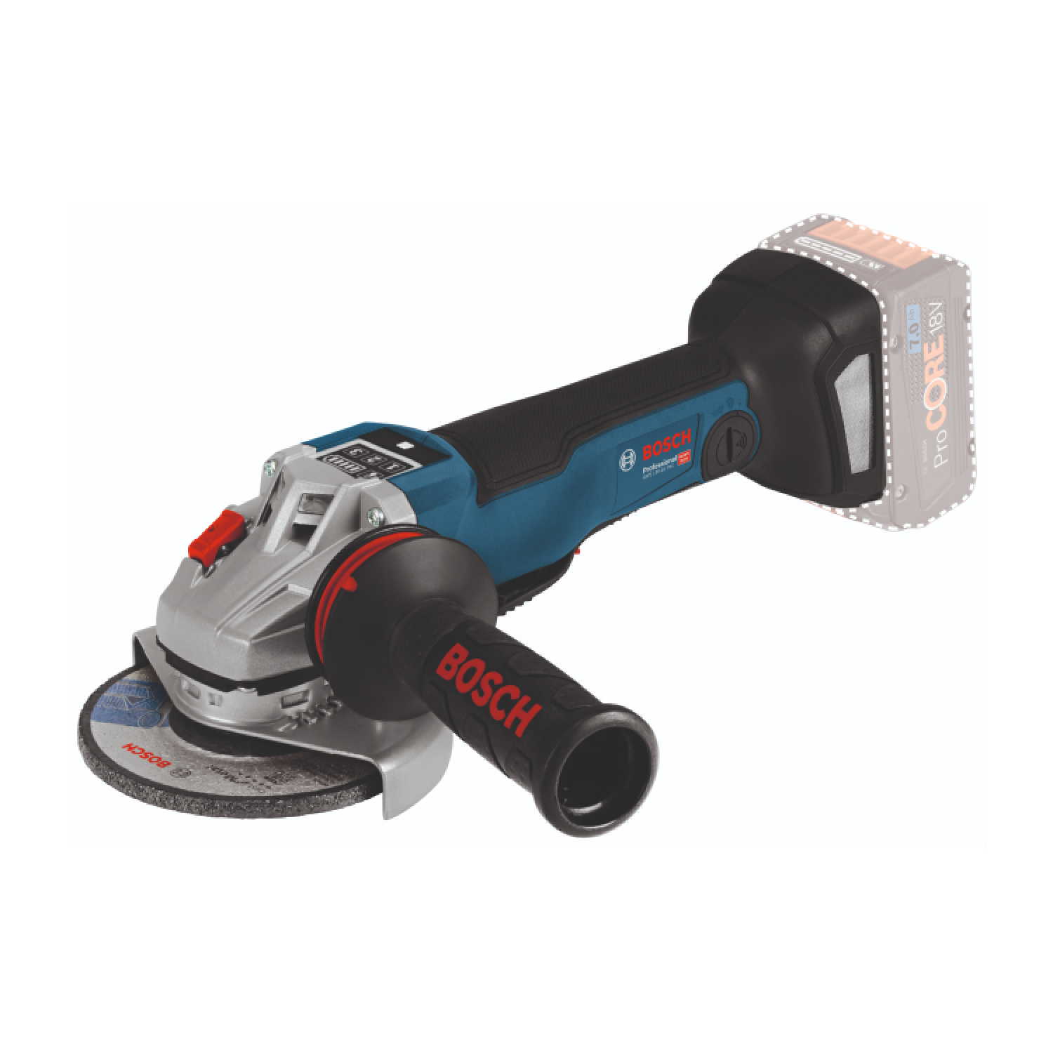 Bosch GWS 18V-10 18V Li-Ion accu haakse slijper body in L-Boxx - 125mm - koolborstelloos-image